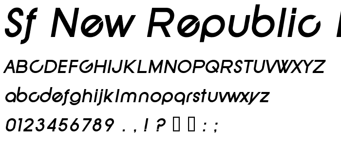 SF New Republic Bold Italic font
